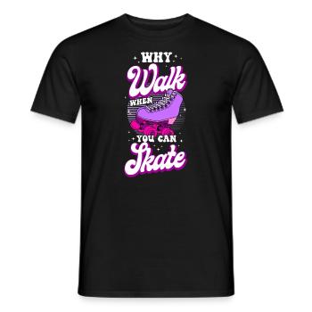 Cool Roller Skating Skate Girl - Men's T-Shirt - black - Front - AI Model Male 178 light (178cm)