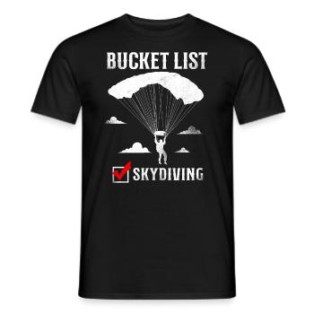 Bucket List Skydiving Vintage - T-shirt homme - noir - Devant - AI Model Male 178 light (178cm)