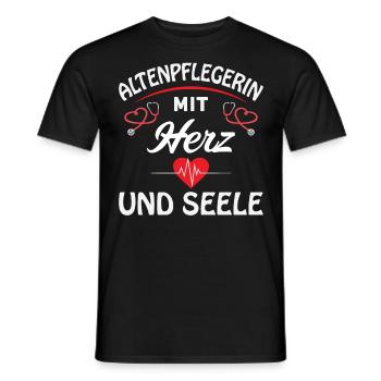 Altenpflegerin Altenpfleger Pfleger Pflegehelfer - Männer T-Shirt - Schwarz - Vorne - AI Model Male 178 light (178cm)