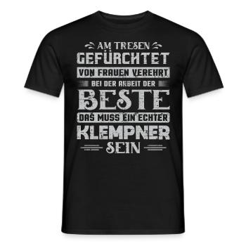 Heizungsbauer Heizungsbau Heizungsinstallateur - Männer T-Shirt - Schwarz - Vorne - AI Model Male 178 light (178cm)