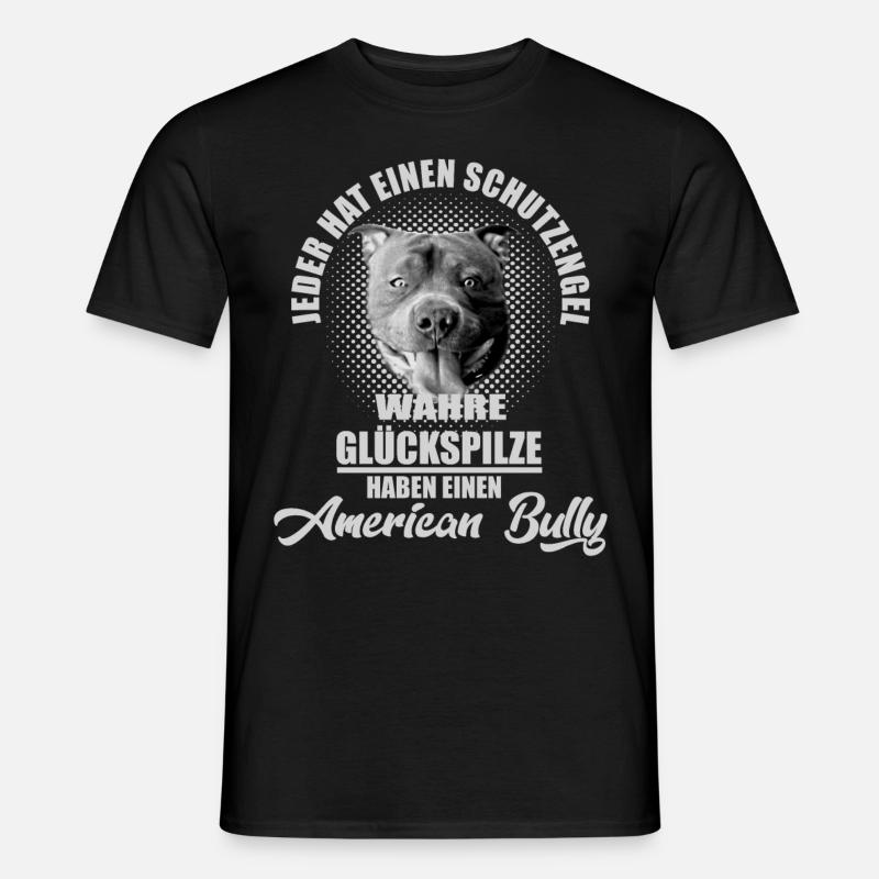 American Bully Schutzengel - Männer T-Shirt - Schwarz