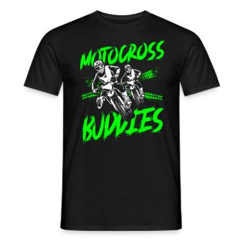 Dirt Bike Motorcross MX Rider - Men's T-Shirt - black - Front - AI Model Male 178 light (178cm)