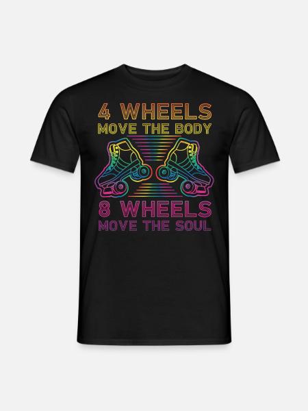Cool Roller Skating Skate Girl - Men's T-Shirt - black