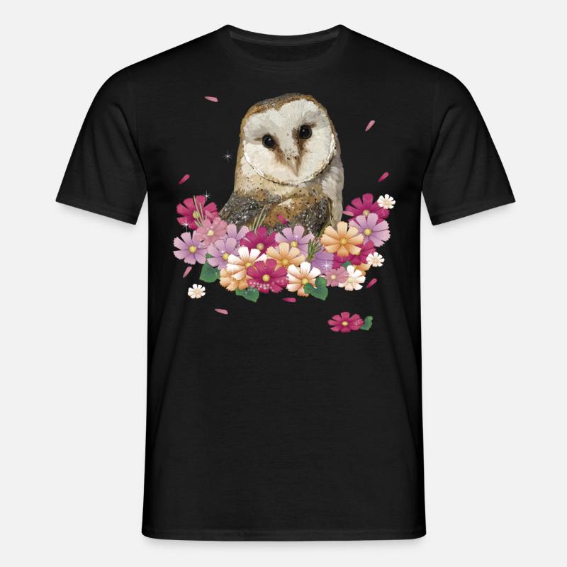 Eule - Männer T-Shirt - Schwarz