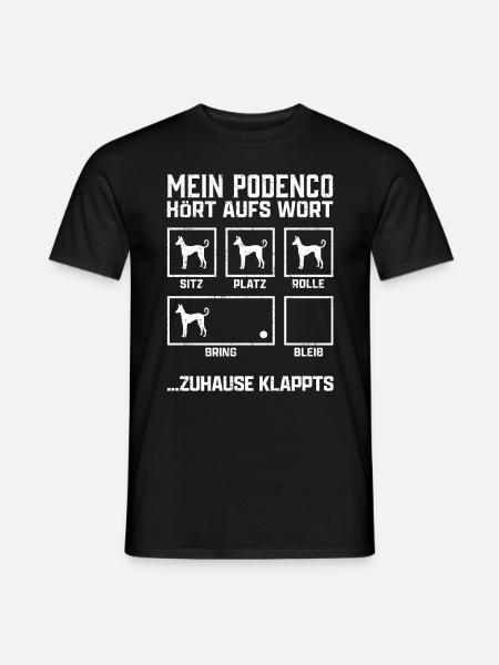 Podenco Hundetricks spanischer Jagdhund Geschenk - Männer T-Shirt - Schwarz