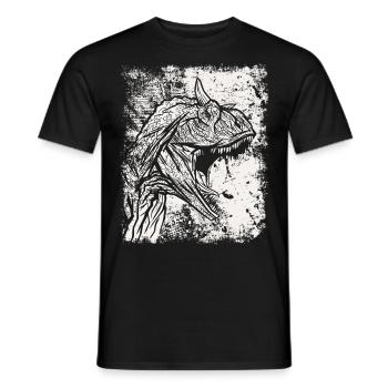 Carnotaurus Dinosaurier Grunge Prehistoric Dino - Männer T-Shirt - Schwarz - Vorne - AI Model Male 178 light (178cm)