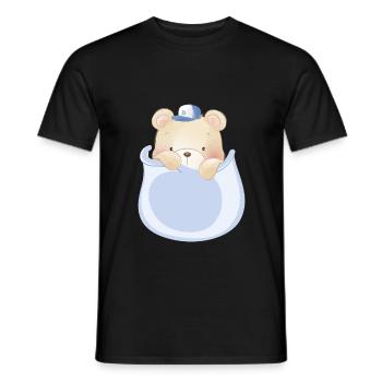 Marsupium Baby Teddy Bear - Men's T-Shirt - black - Front - AI Model Male 178 light (178cm)