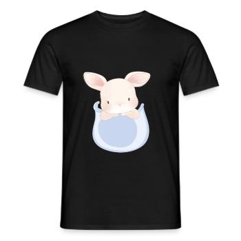 Marsupium Bébé - T-shirt homme - noir - Devant - AI Model Male 178 light (178cm)