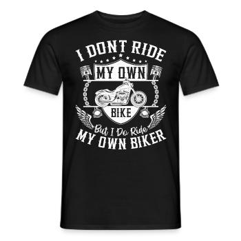 Moto Petite amie Femme Fille I - T-shirt homme - noir - Devant - AI Model Male 178 light (178cm)