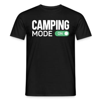 Camping Mode On Tent - Männer T-Shirt - Schwarz - Vorne - AI Model Male 178 light (178cm)