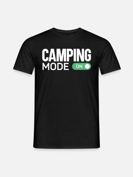 Camping Mode On Tent - Men's T-Shirt - black