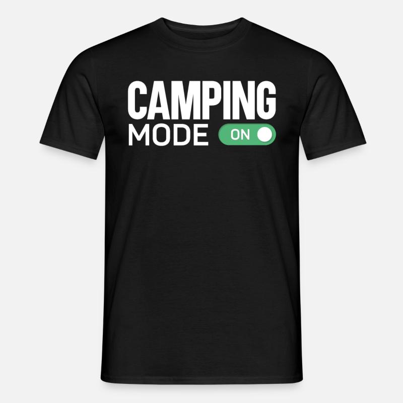 Camping Mode On Tent - Männer T-Shirt - Schwarz