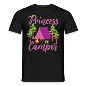 Camping Family Tent Cute Princess - T-shirt homme - noir - Devant - AI Model Male 178 light (178cm)
