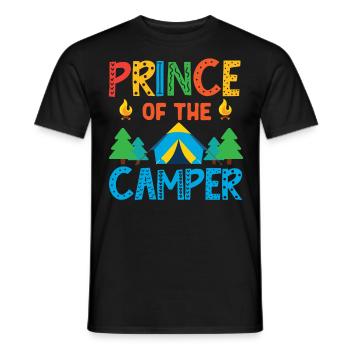 Camping Family Tent Cute Prince Of - T-shirt homme - noir - Devant - AI Model Male 178 light (178cm)