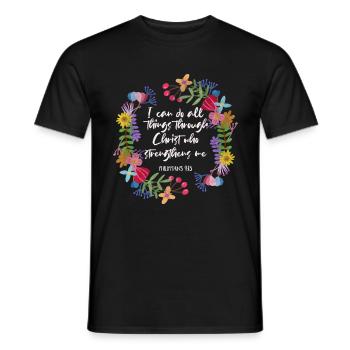 Christianisme Citations chrétiennes - T-shirt homme - noir - Devant - AI Model Male 178 light (178cm)