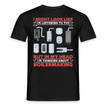 Gewerkschaft Fabrication Boilermaker Worker Boiler - Men's T-Shirt - black - Front - AI Model Male 178 light (178cm)