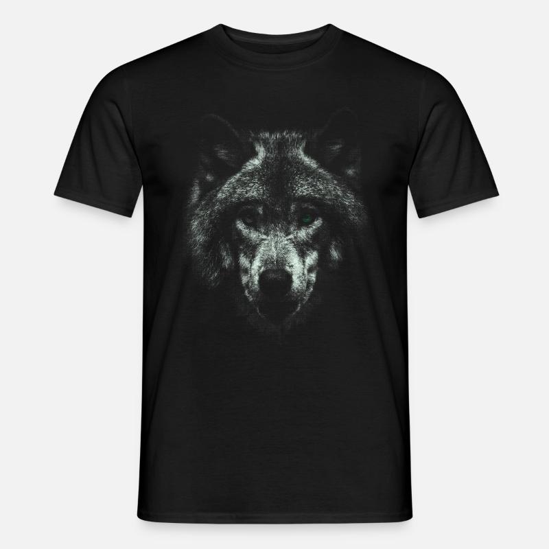WOLF - Männer T-Shirt - Schwarz