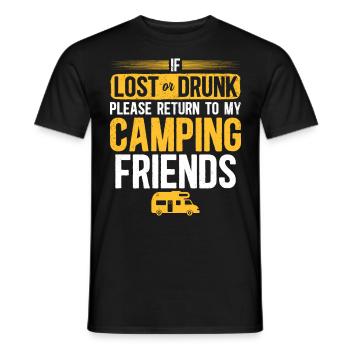 Camping Campervan Motorhome - T-shirt homme - noir - Devant - AI Model Male 178 light (178cm)