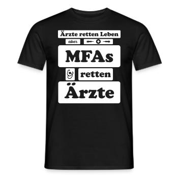 Medizinische Fachangestellte Krankenschwester MFA - Männer T-Shirt - Schwarz - Vorne - AI Model Male 178 light (178cm)