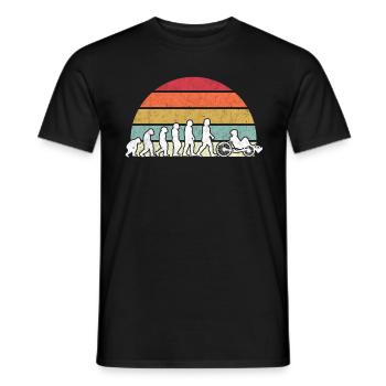 Vélo couché Evolution Cycliste Vélo couché Cadeau - T-shirt homme - noir - Devant - AI Model Male 178 light (178cm)