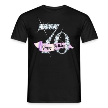 Happy Birthday 70. Geburtstag Geschenk Diamanten - Männer T-Shirt - Schwarz - Vorne - AI Model Male 178 light (178cm)