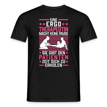 Ergotherapeutin machen keine Pause Ergotherapie - Männer T-Shirt - Schwarz - Vorne - AI Model Male 178 light (178cm)