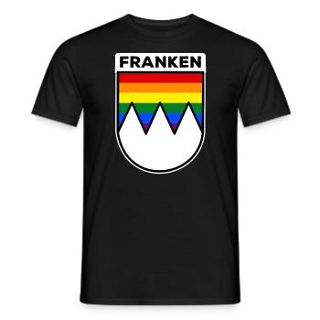 Franken Fränkisch Frankenland Pride Homosexuell - Männer T-Shirt - Schwarz - Vorne - AI Model Male 178 light (178cm)
