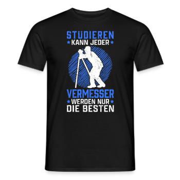 Vermessungstechniker studieren Vermesser - Männer T-Shirt - Schwarz - Vorne - AI Model Male 178 light (178cm)