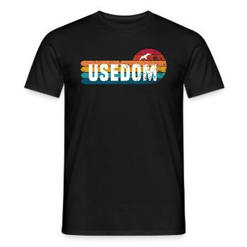 Usedom - Männer T-Shirt - Schwarz - Vorne - AI Model Male 178 light (178cm)