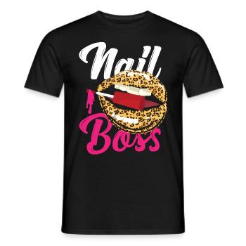 Nail Tech Quote Work Uniform Nail - Männer T-Shirt - Schwarz - Vorne - AI Model Male 178 light (178cm)