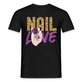 Nail Tech Quote Work Uniform Nail - Männer T-Shirt - Schwarz - Vorne - AI Model Male 178 light (178cm)