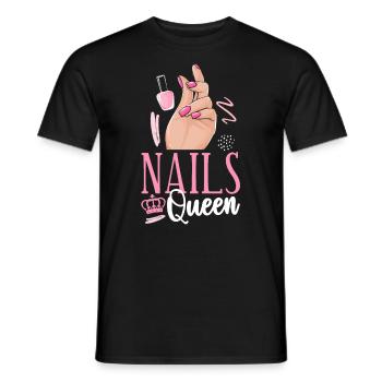 Nail Tech Quote Work Uniform Nail - Männer T-Shirt - Schwarz - Vorne - AI Model Male 178 light (178cm)