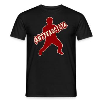 ANTIFASCISTA ANTIFASCISTE ANTIFASCISTE ANTIFASCISTA - T-shirt homme - noir - Devant - AI Model Male 178 light (178cm)