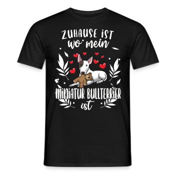 Miniatur Bullterrier Hund - Männer T-Shirt - Schwarz - Vorne - AI Model Male 178 light (178cm)