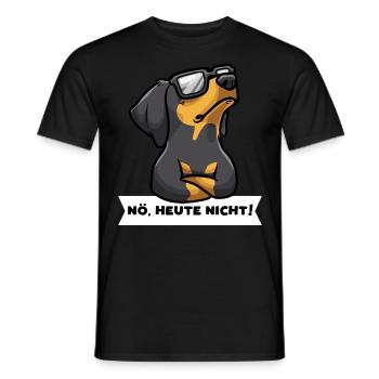 Sturer Brandlbracke Hund Vieräugl Kärntner Bracke - Männer T-Shirt - Schwarz - Vorne - AI Model Male 178 light (178cm)