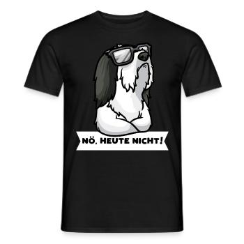 Sturer Bearded Collie Highland Collie - Männer T-Shirt - Schwarz - Vorne - AI Model Male 178 light (178cm)