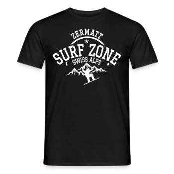 Zermatt Surf Zone - Men's T-Shirt - black - Front - AI Model Male 178 light (178cm)