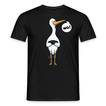 Sturer Storch Weißstorch Vögel - Männer T-Shirt - Schwarz - Vorne - AI Model Male 178 light (178cm)