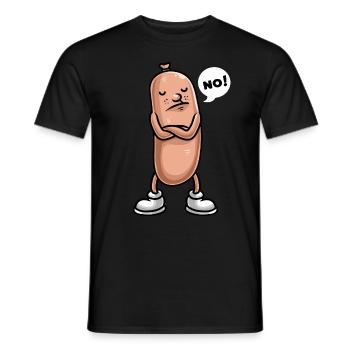 Drôle de saucisse insultée Saucisse de foie - T-shirt homme - noir - Devant - AI Model Male 178 light (178cm)