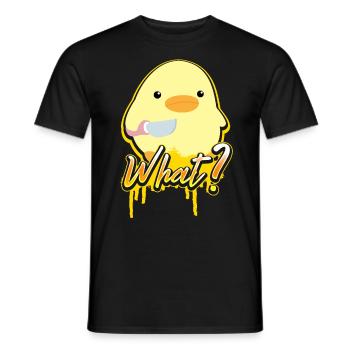 Ce que Ente Mit Messer Duck avec Knife Meme Graffiti - T-shirt homme - noir - Devant - AI Model Male 178 light (178cm)