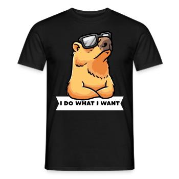 Capybara Capybara Persistent Capybara - Men's T-Shirt - black - Front - AI Model Male 178 light (178cm)