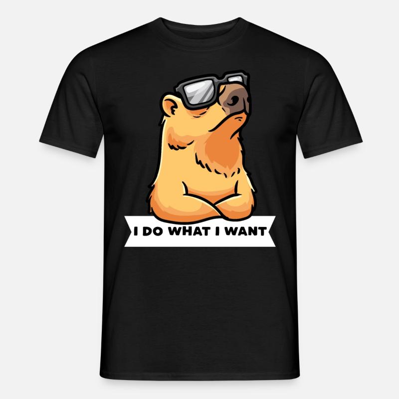 Capybara Capybara Persistent Capybara - Men’s T-shirt - black