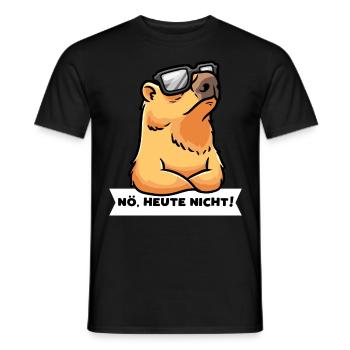 Capybara Wasserschwein Hartnäckig Capybara - Männer T-Shirt - Schwarz - Vorne - AI Model Male 178 light (178cm)