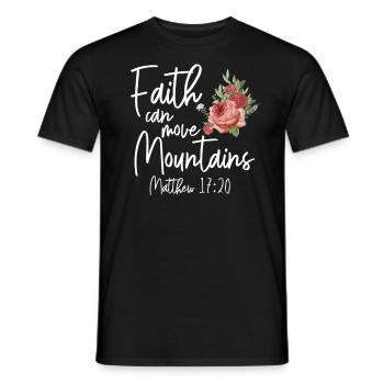 Christian Bible Verse Quote Rose - Männer T-Shirt - Schwarz - Vorne - AI Model Male 178 light (178cm)