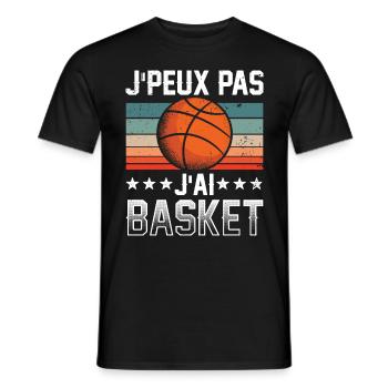 Joueur de Basket Basketball Basketteuse Basketeur - T-shirt homme - noir - Devant - AI Model Male 178 light (178cm)