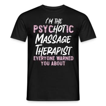 Massothérapeute agréé Thérapie - T-shirt homme - noir - Devant - AI Model Male 178 light (178cm)