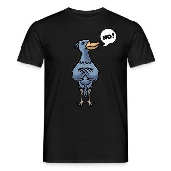 Oiseau à bec-en-sabot têtu Abu Markub - T-shirt homme - noir - Devant - AI Model Male 178 light (178cm)
