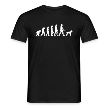 Deutsch Kurzhaar Evolution Vorstehhund Geschenk - Männer T-Shirt - Schwarz - Vorne - AI Model Male 178 light (178cm)
