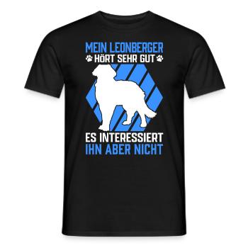 Mein Leonberger hört gut Leonberg Hund - Männer T-Shirt - Schwarz - Vorne - AI Model Male 178 light (178cm)