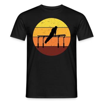 Kunstturnen Parallel bars Turner Vintage - Männer T-Shirt - Schwarz - Vorne - AI Model Male 178 light (178cm)